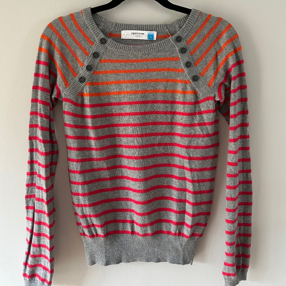 Anthropologie Sparrow Stripe Sweater Size S